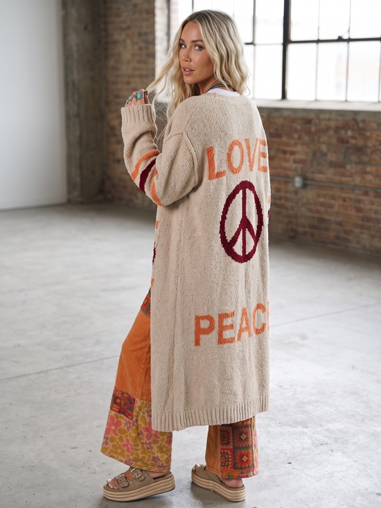 POL Sweaters - NWT POL Oversized Peace Love Boho Soft Cardigan Sweater Duster